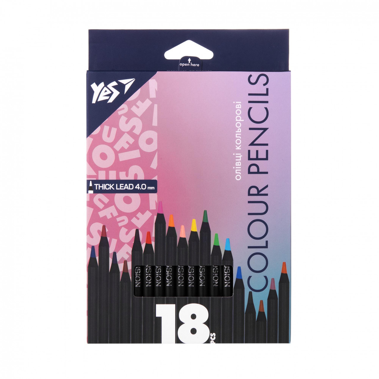 Олівці Yes Fusion 18 кольорів