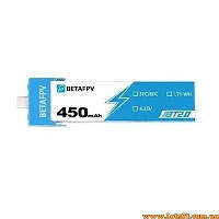 Акумулятор BetaFPV BT2.0 1S 450mAh 30C 4.35V батарейка батарея для FPV дронів батарея для квадрокоптера Meteor75 Cetus Pro Whoop