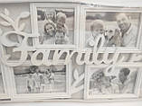Фоторамка-коляж на 6 фотографій, Рамка для фотографій біла, фото 5