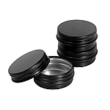 Баночка косметична алюміній 15 мл (чорна), фото 2