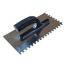 Терка гладка з нержавіючої сталі зубчаста (Z6) 130×270 мм