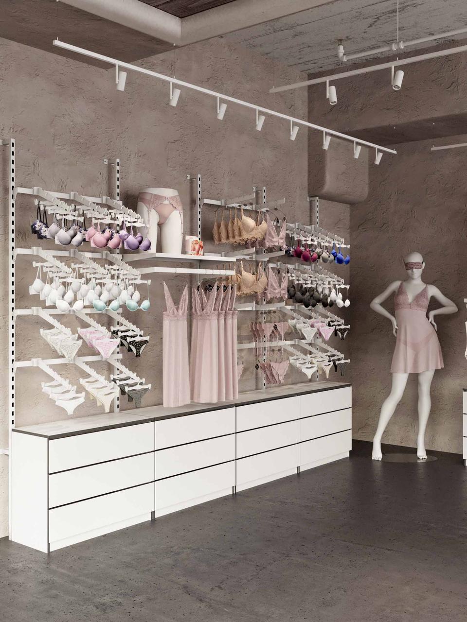 Пристінна стійка з металу для магазину - комплект LIS