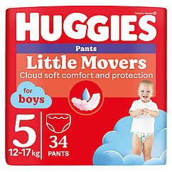 Підгузки-трусики дитячі Huggies Pant Boy розмір 5 (12-17кг) Jumbo 34 шт