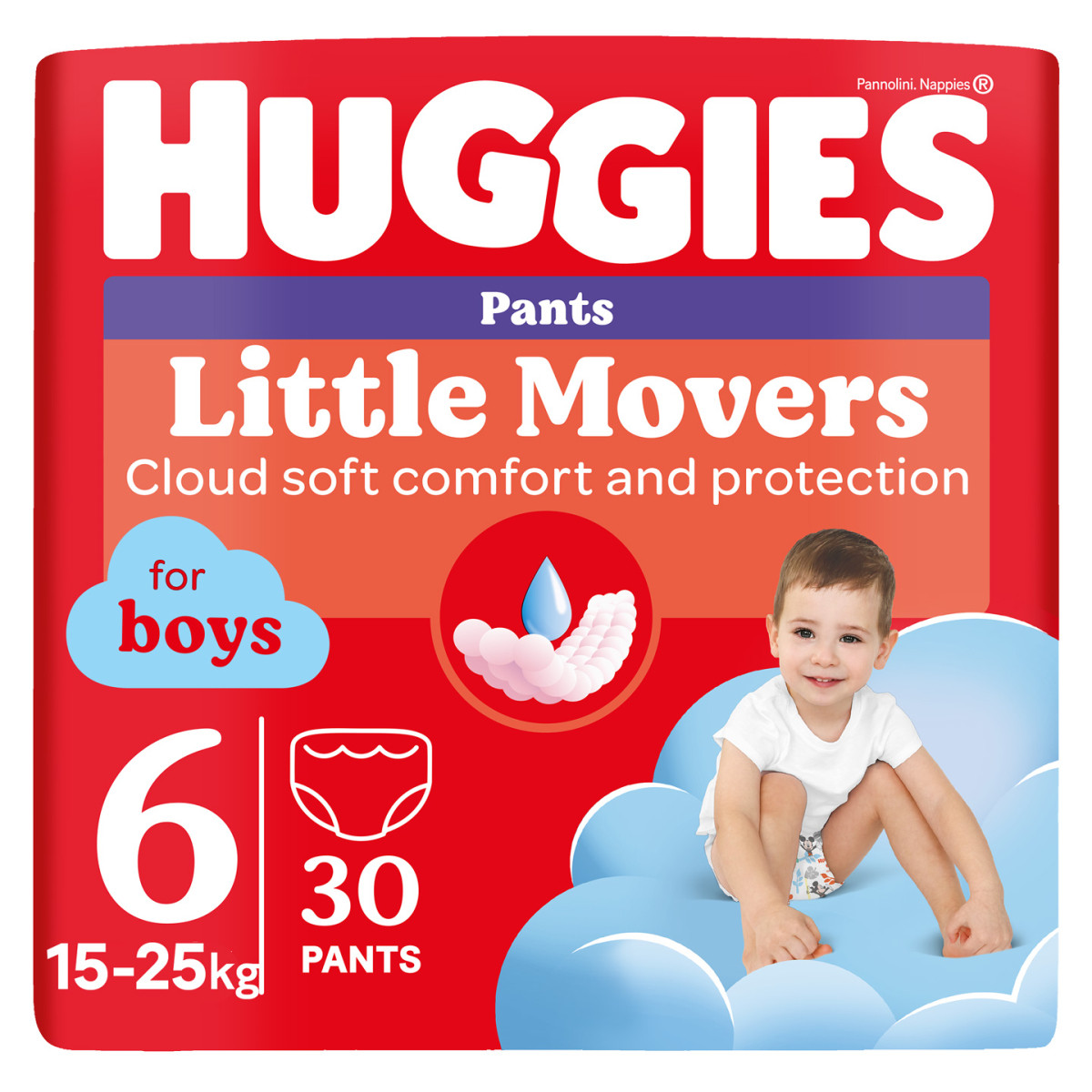 Підгузки-трусики дитячі Huggies Pant Boy розмір 6 (15-25кг) Jumbo 30 шт