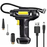 Автомобільний компресор акумуляторний USB 10 барів 18 л/хв CP1016 Портативний компресор Насос для авто Адаптер, фото 4