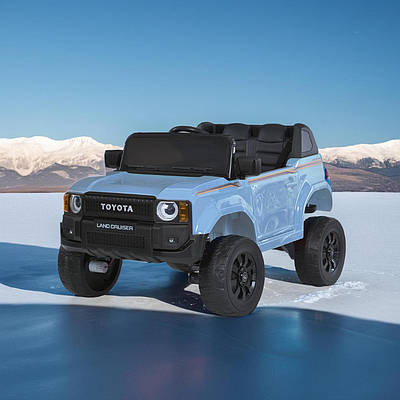 Дитячий електромобіль Джип Toyota Land Cruiser Prado синій Машина позашляховик Bambi з пультом MP3 Bluetooth