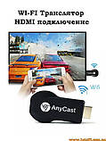 HDMI адаптер Wi-Fi AnyCast M9 Plus бездротовий медіаплеєр трансляція відео з телефону на телевізор підтримка Miracast AirPlay, фото 3
