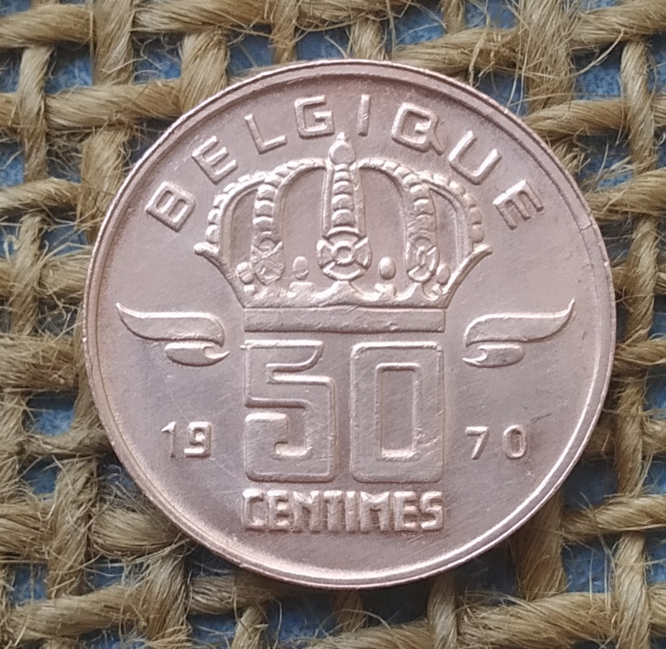 50 сантимiв 1970 року. Бельгiя