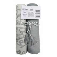 Набор полотенец SOHO 40*60см хлопок 100% Grey лента 2 шт.