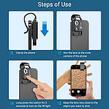 Мікроскоп лінза для смартфона 200X з CPL фільтром Apexel APL-MS002CBK, фото 7