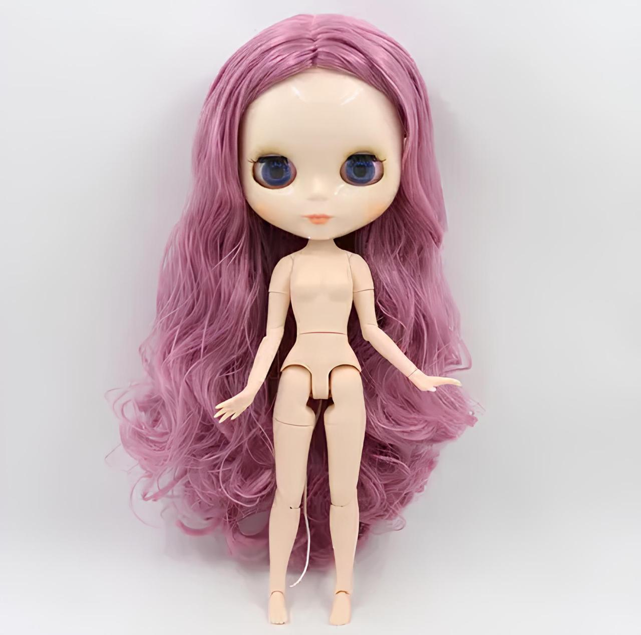 Шарнірна лялька Блайз Blythe 30 см. 4 кольори очей, фіолетове волосся
