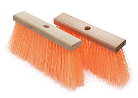 Мітла пластикова MONO під кий на різьбленні на дерев'яній колодці 24*5 см (ворс 12.5 см 4 ряди)