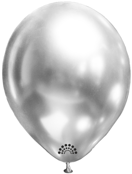 Латексна повітряна кулька Show срібло Brilliance 5" (12,5 см) без малюнка