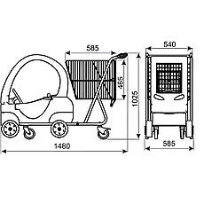 Б/В Візок для супермаркету з дитячою машинкою DAMIX KID-CAR 110 S, фото 5