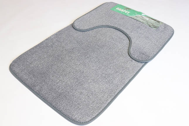 Набір килимків для ванної та туалету 50x80см 40x50cм Prima 2459/grey, фото 1