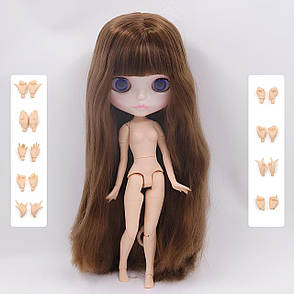 Шарнірна лялька Блайз Blythe 30 см. 4 кольори очей, каштанове волосся, фото 1