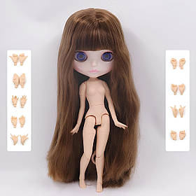 Шарнірна лялька Блайз Blythe 30 см. 4 кольори очей, каштанове волосся