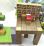 Магнітний конструктор Minecraft Будинок у джунглях 128шт + 4 фігурки Майнкрафт Дитячий конструктор на магнітах, фото 5
