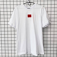 Повседневная молодежная футболка мужская хорошего качества Нugо белая стильная летняя футболка для мужчин