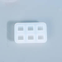 Силіконова форма для смоли Finding Молд кубики 10 мм Білий 40 мм x 60 мм х 13 мм