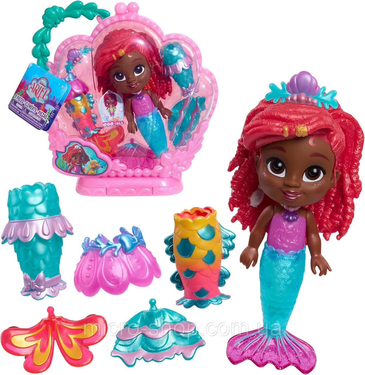 Лялька принцеса русалочка Аріель з нарядами Just Play Disney Junior Pop Tails Ariel
