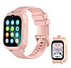 Дитячий розумний смарт годинник Lemfo K26 з GPS/WIFI/4G відеодзвінок, прослуховування, батьківський контроль Pink, фото 4