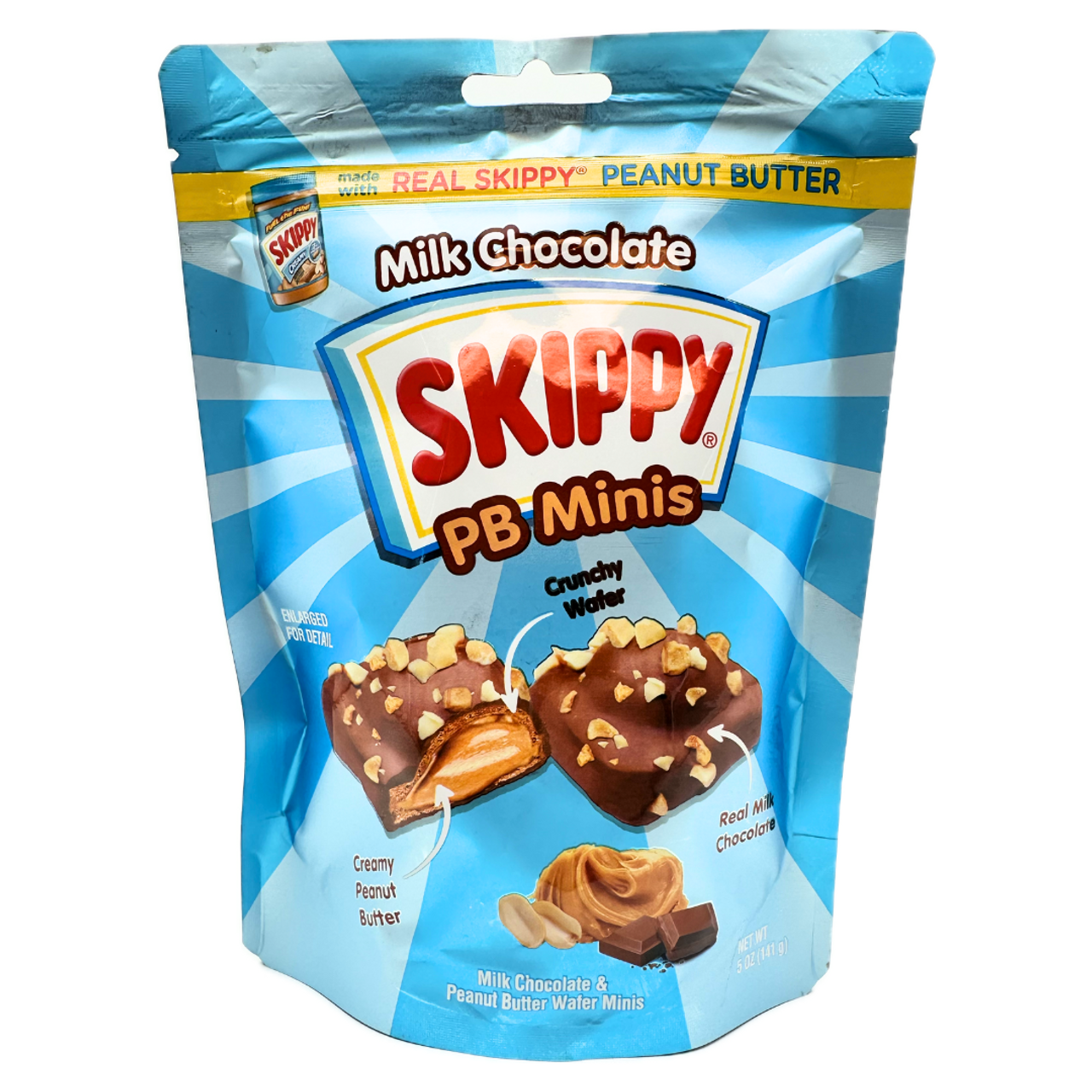 Цукерки Skippy PB Minis Milk Chocolate & Peanut Butter Snacks 141г, фото 1
