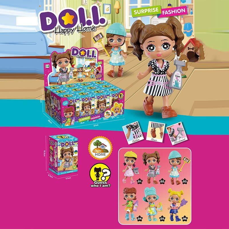 Лялька KZ 9009 (36/2) ЦІНА ЗА 12 ШТУК В БЛОЦІ, середня висота ляльки 9 см, аксесуари, рухомі кінцівки, в