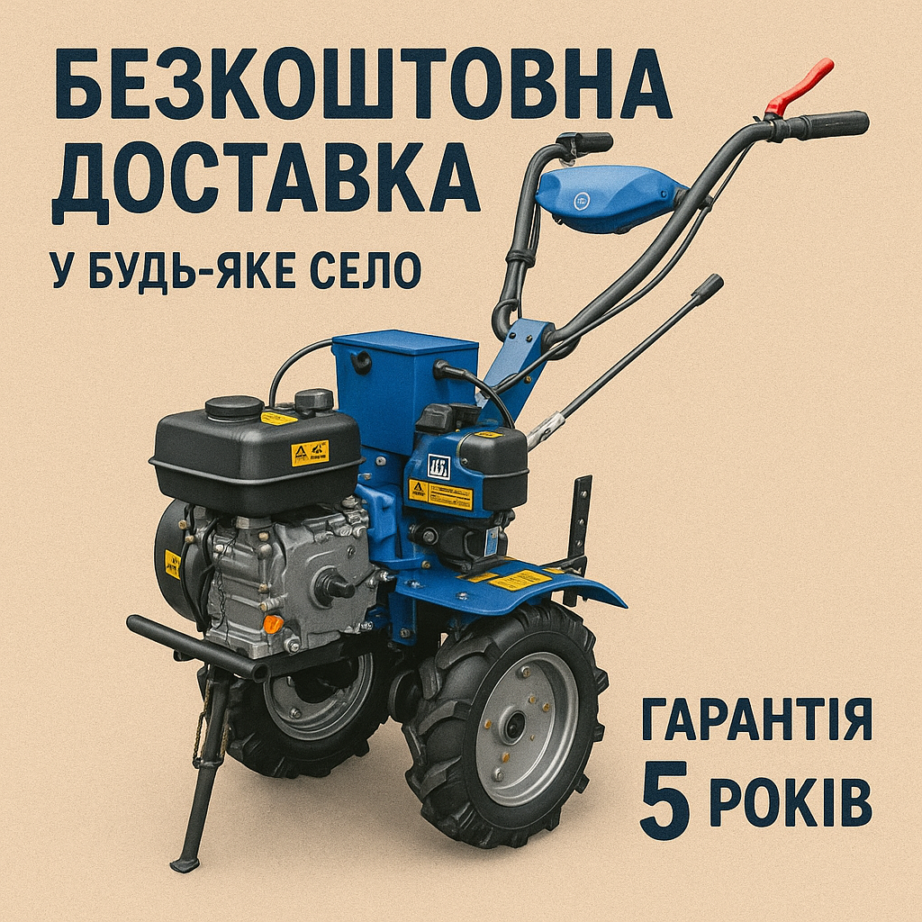 ДТЗ 510ДНЕ-К — дизельний мотоблок з електростартером і колесами 4.00-10