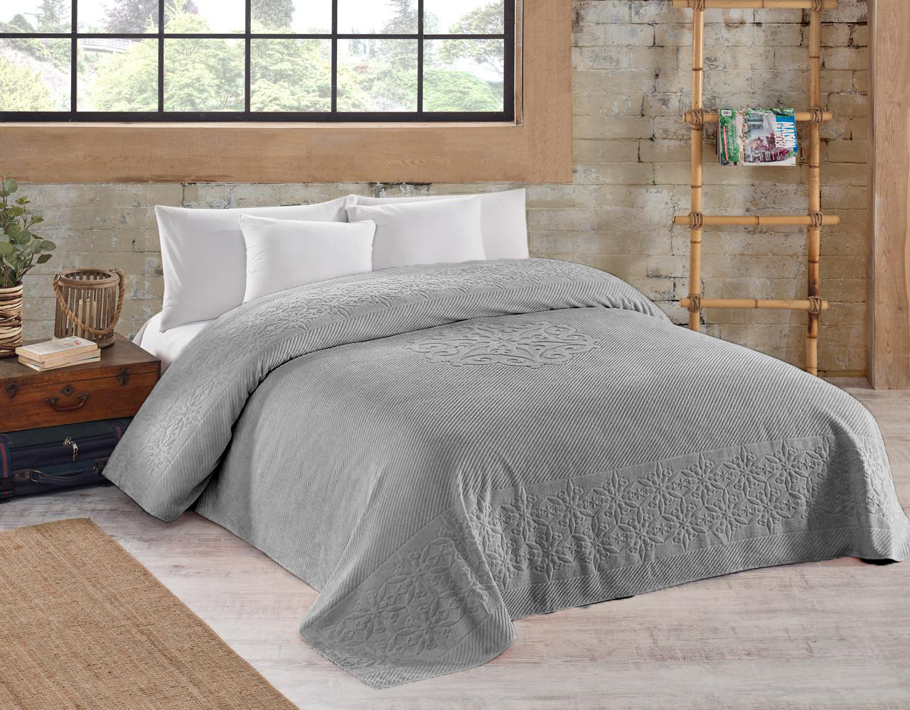 Махрове покривало Cotton Area 220 х 240 см Stor Gri