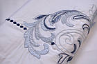 Комплект постільної білизни Issimo  Embroidered Satin 200х220 см Voyant Blue, фото 4