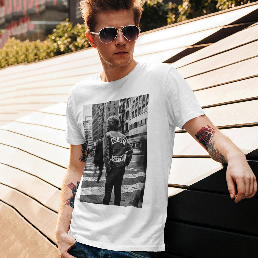 Футболка унісекс Bon Jovi (Forever wht) XS білий, фото 1
