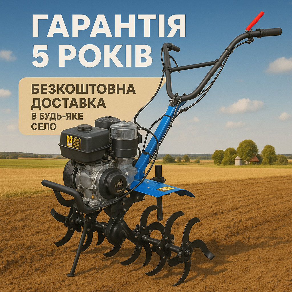 ДТЗ 512ДН — дизельний мотоблок для професійних робіт, фрези в комплекті