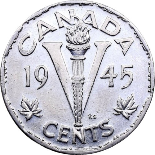 Канада Король Георг VI 5 центів 1945 рік №1914