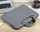Сумка для ноутбука 3D 14.1" сіра Жіноча сумка для ноутбука 14 дюймів Легка сумка сіра для ноутбука, фото 3