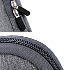 Сумка для ноутбука 3D 14.1" сіра Жіноча сумка для ноутбука 14 дюймів Легка сумка сіра для ноутбука, фото 5