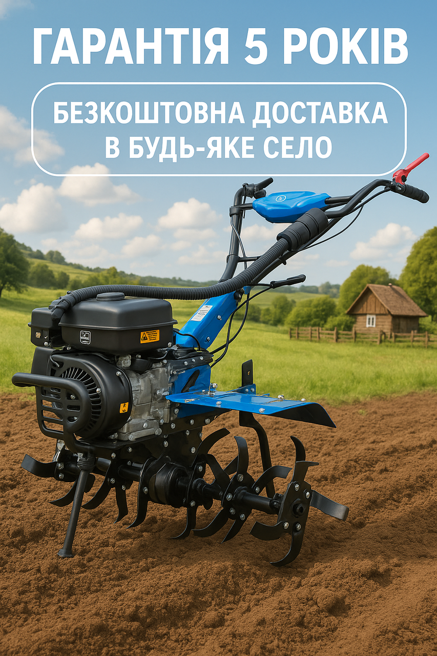 Бензиновий мотоблок ДТЗ 570БН — фрези в комплекті, надійність і ефективність
