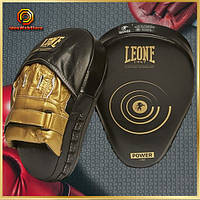 Лапи боксерські Leone Power Line Black Чорні Тренувальні лапи для боксу MMA кікбоксингу пара