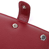 Стильна обкладинка на документи для жінок з натуральної шкіри ST Leather 23117 Бордовий, фото 5