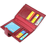 Стильна обкладинка на документи для жінок з натуральної шкіри ST Leather 23117 Бордовий, фото 8