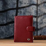 Стильна обкладинка на документи для жінок з натуральної шкіри ST Leather 23117 Бордовий, фото 9