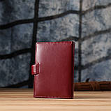 Стильна обкладинка на документи для жінок з натуральної шкіри ST Leather 23117 Бордовий, фото 10