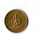 Вануату 1 вату, 1999 рік Мідь-алюміній-нікель, 1.99g, ø 16.95mm №2006, фото 3