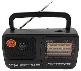 Радіоприймач KIPO KB-409AC AM/FM/TV/SW1/SW2 від мережі та батарейок Black (7_02322)