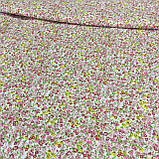 Тканина з дрібними червоними та рожевими квіточками, фото 2