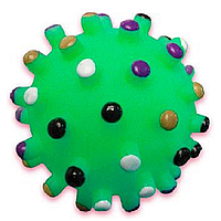 Іграшка для собак Кулька із шипами та звуком гумовий зелений 6-7 см Китай