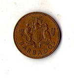 Барбадос ≥ Королева мелізавета II 1 цент, 1973-1991 Бронза, 3.11g, ø 19 mm No1998, фото 3