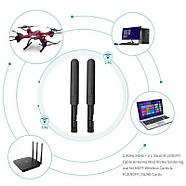 2шт. GSM 4G WiFi універсальні антени 5dBi 900/1800MHz 2.4-5.8 GHz RP-SMA-Male для маршрутизаторів, модемів, репітерів і т. п., фото 6