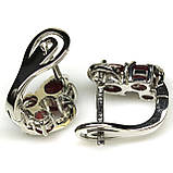 Сережки. Натуральний рубін. Срібло 925., фото 2