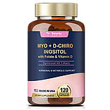 Інозитол Totaria Health MYO + D-Chiro Inositol with Folate & Vitamin D, 120 капсул, фото 3